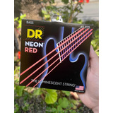 Cuerdas De Bajo Dr Neon Rojo Para Bajo De 5 45-125