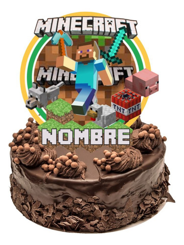 Kit Imprimible Topper Cake Minecraft Adorno Cameo Silhouette