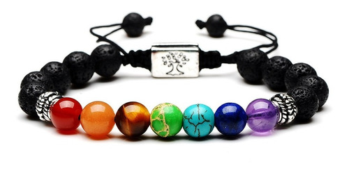 Yoga 7 Chakras Árbol De La Vida Pulsera Tratamiento De Reiki