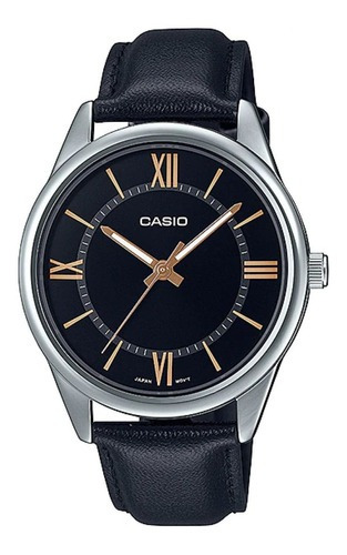 Reloj Casio Cuero Dama Ltp-2085l 100% Original Color De La Correa Plateado Color Del Bisel Plateado Color Del Fondo Negro