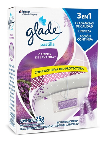 Pastilla Para Inodoro Glade Campos De Lavanda 25gr