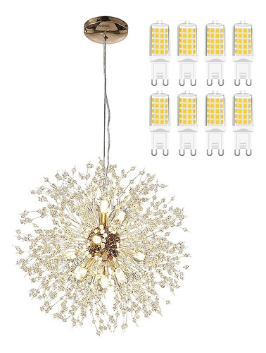 Lámpara Colgante Gypsophila Candelabro De Cristal 8 Luces