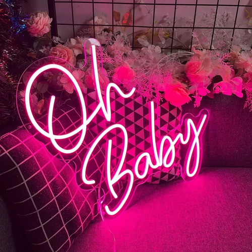 Oh Baby Neon Led Acrilico 4mm Luminoso Casamento G