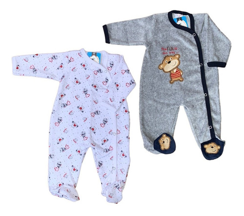 Set X 2 Pijamas Térmicas Bebes Niño