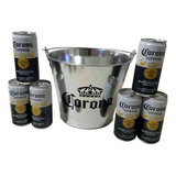 Frapera Cerveza Corona Bucket Original + 6 Latas De Cerveza 