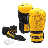 Kit Pretorian Boxe Muay Thai Kickboxing Core Bandagem Bucal