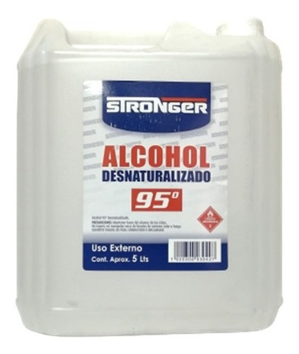 Alcohol Desnaturalizado 95° Stronger 5l