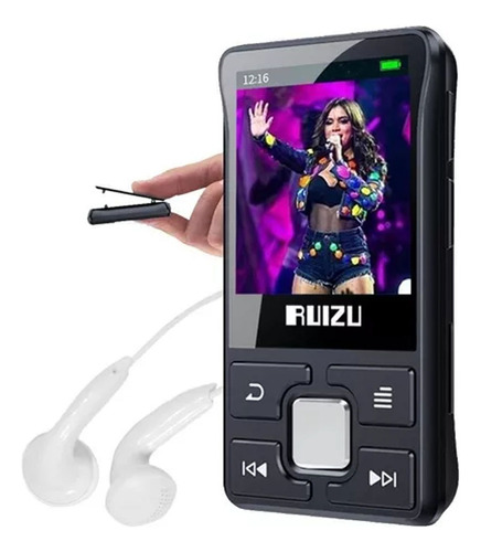 Mp3 Player Mini Ruizu X55 40gb Bluetooth Fm Gravador + Fone