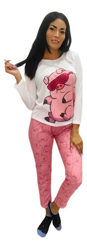 Pijama Invierno Mujer Personajes Bianca Sheli 2166