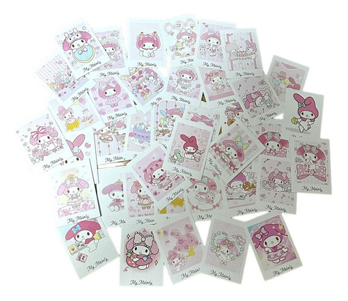 Kit 40 Tarjetas My Melody Lomo Card Scrapbook Hello Kitty 