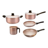 Bateria Cocina 7 Pz Ceramica Sarten Wok Ollas Jarrito Hudson