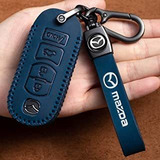 Funda De Cuero Para Llaves De Coche Compatible Con Mazda 3, 