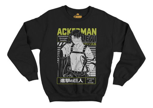 Pullover Sudadera Attack On Titan Levi Cartel Anime Shingeki