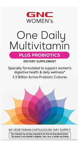 Gnc | Womens One Daily Multivit Plus Probiotic | 60 Capsules