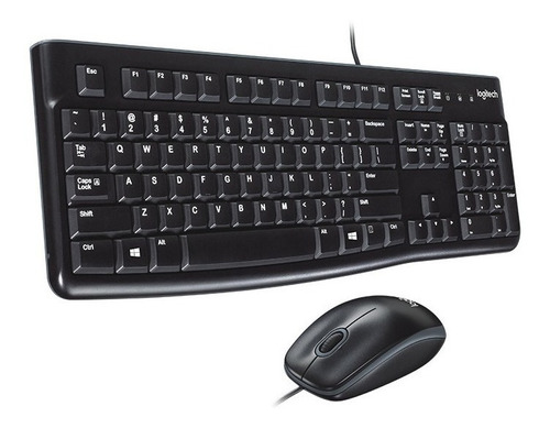 Kit Teclado E Mouse Com Fio Logitech Mk120 Usb Novo Nfe - Garantia Direto Com A Logitech 