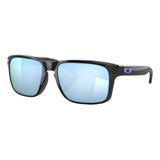 Óculos De Sol Polarizados Oakley Holbrook Standard Armação De O Matter Cor Polished Black, Lente Deep Water De Plutonite Prizm, Haste Polished Black De O Matter - Oo9102