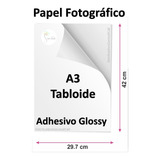 Papel Fotografico Adhesivo Brillante 135g A3 Tabloid 50 Hoja