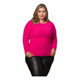 Blusa De Frio Plus Size Tricot Premium Pelinhos Chique Linda