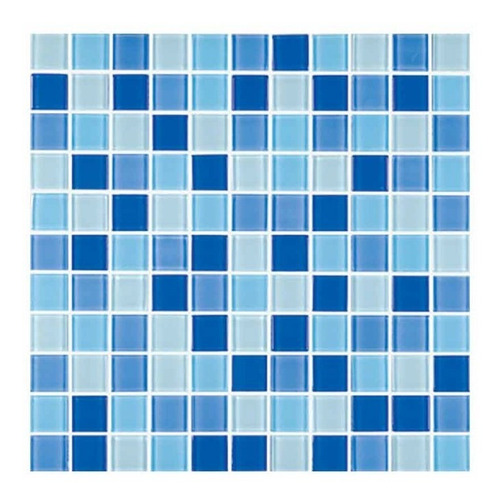      Mosaico Cristal Confeti Corona Azul 30x30