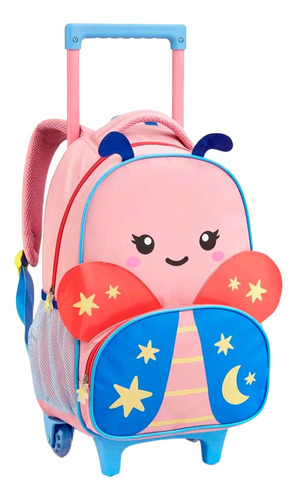 Mochila De Rodinha Media Escolar Infantil Creche Pré-escola