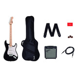 Kit Guitarra Fender Squier Sonic Stratocaster Black