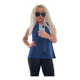 Blusa 2154 Azul Marino Outlet/saldos Mchn