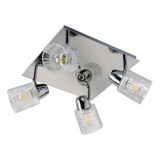 Aplique 4 Luces Plafon Vidrio Old Apto Led E-27 