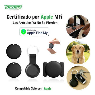 Tucoms 2pzs Mini iPhone Ios AirTag Con Funda Silicona Y Magnética Localizador Rastreador Tracker Gps Imán Portátil Apple Air Tag Para Auto Moto Niño Llaves Mascotas Carros Bicicleta Vehículo | Envío gratis