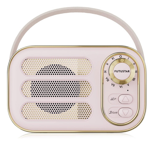 Aresrora Bocina Bluetooth Vintage, Decoración Retro Rosa, P