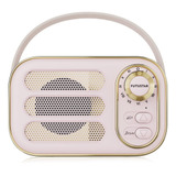 Aresrora Bocina Bluetooth Vintage, Decoración Retro Rosa, P