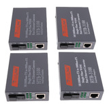 4 Conversores De Mídia Ethernet De Fibra Óptica Multimodo