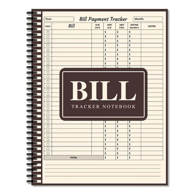 Cuaderno Bill Tracker Para Ahorrar Dinero, Planificador De P