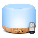 Humidificador Difusor Ultrasonico Aire Lampara Madera Color