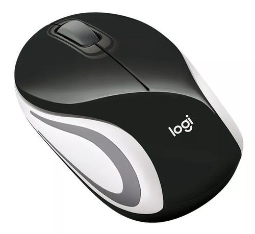 Mouse Mini Óptico Sem Fio Nano Logitech M187 Preto 1000dpi Cor Preto