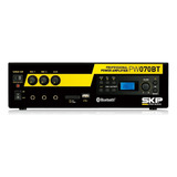 Amplificador De Sonido Ambiental Skp De 3 Canales Y 80 W, Color Negro