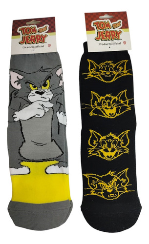 Pack X2 Medias 3/4 Tom & Jerry Licencia Oficial Warner Bros