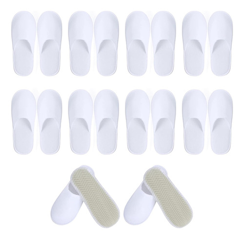 10 Pares Pantuflas Desechables,pantuflas Spa,11 X 4 Pulgadas