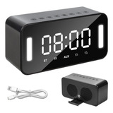Reloj Despertador Digital Con Bocina Bluetooth Y Luz D/noche