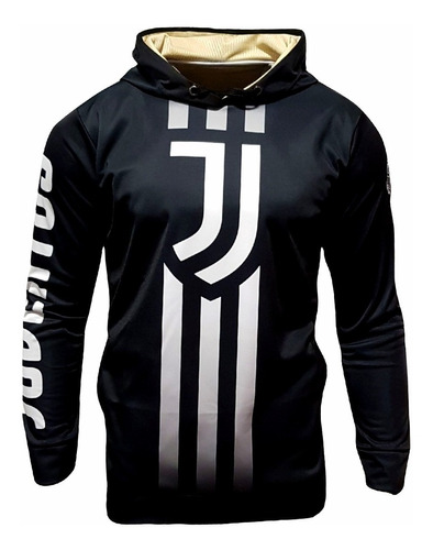 Buzo Canguro Kapho Futbol Juventus Home Black Adultos