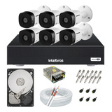 Kit 6 Câmeras Intelbras 1120 E Dvr 8 Canais Completo C/ Hd