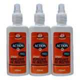 Kit C/ 3 Unidades - Repelente Spray Icaridina Action 105ml