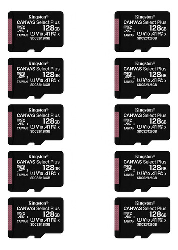 Pack 10 Memorias Micro Sd Kingston Canvas Select Plus 128gb