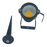 Kit 10 Luminária Espeto Jardim 7w Led 3000k Branco Quente