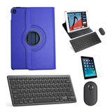 Kit Capa 360 Azul /teclado/mouse/pel iPad Air 3 10.5 