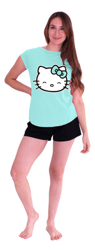 Pijama Algodón Mujer Estampado Hello Kitty S1021219-21