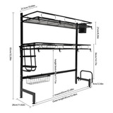 2-tier Over Sink Dish Drying Rack Cutlery Drainer Kitche Ttd