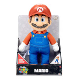 Nintendo Super Mario Bros Peluche Mario Posable De 35 Cms Color Rojo
