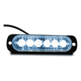 Farol Strobo 6 Leds Azul Someacessorios Vo6