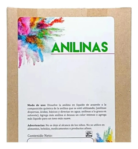 Anilina Colibrí Polvo Caja 1 Kilo - Aserrín, Papel, Lana Etc | Envío gratis