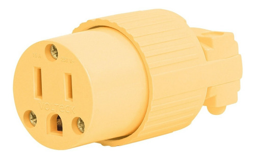 Contacto Ind Plástico 2 Polos 3 Hilos 15a 125v Volteck 46117 Color Amarillo